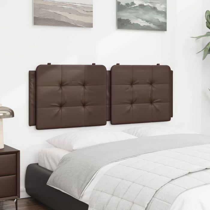 VidaXL Headboard Cushion, Padded Headboard Pillow, Indoor Bedroom Bed Accessory, Brown 374852