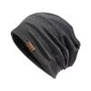 Pullover Cold Hat Women's Casual Winter Velvet Loose Leather Label Hat Knitted Hat Men's and Women's Outdoor Headgear