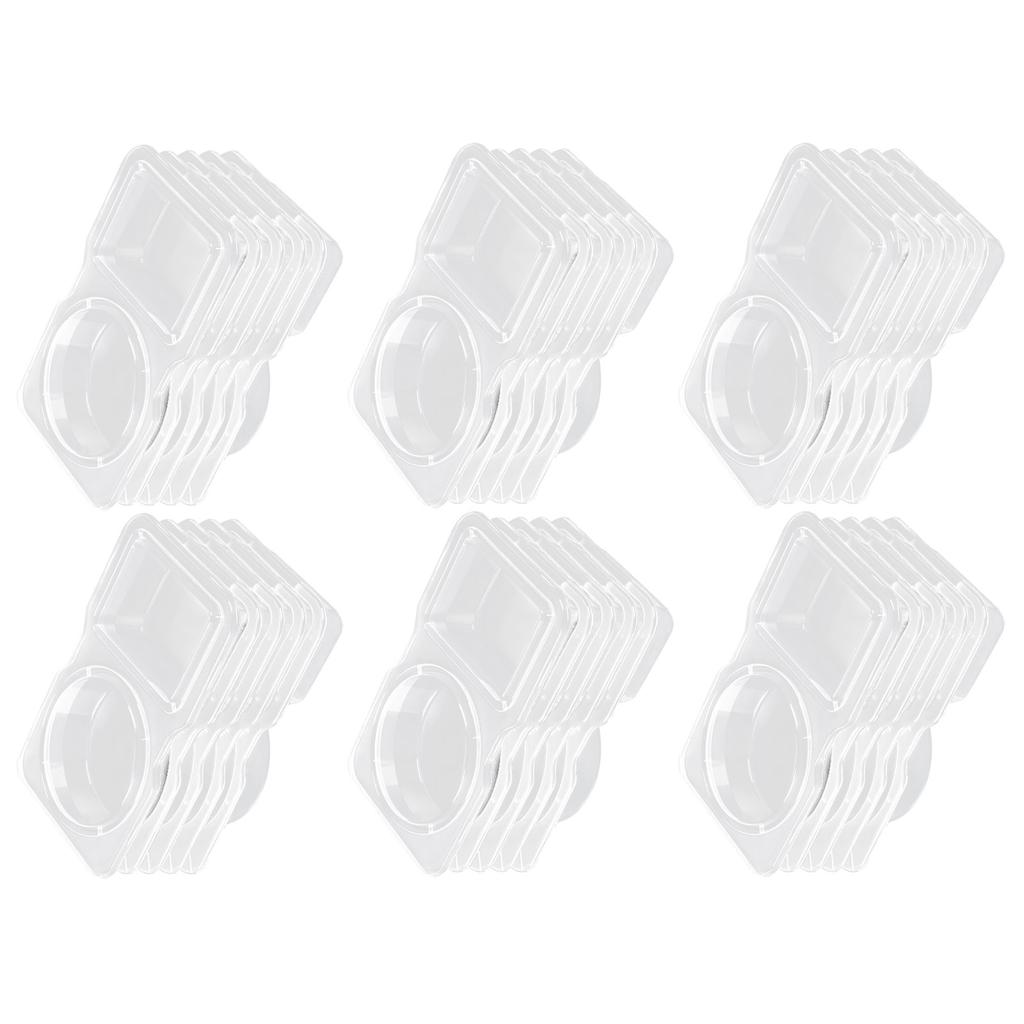 Stackable Condiment Holders Food Grade Plastic Sauces Organizers Double Compartment Container for Snacks and Dressings