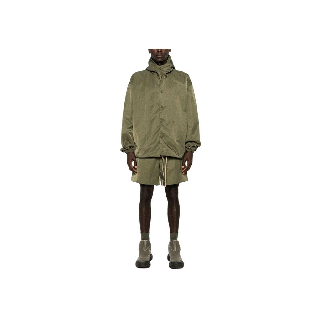 Fear of God Veste de coach à capuche en nylon texturé Essentials Vêtements d'extérieur militaires pour hommes Vert 202BT246375F