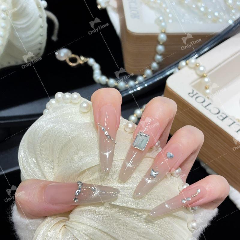 K2016 Elegant Nude Long-Lasting Whitening Handmade Nails M (4.0)