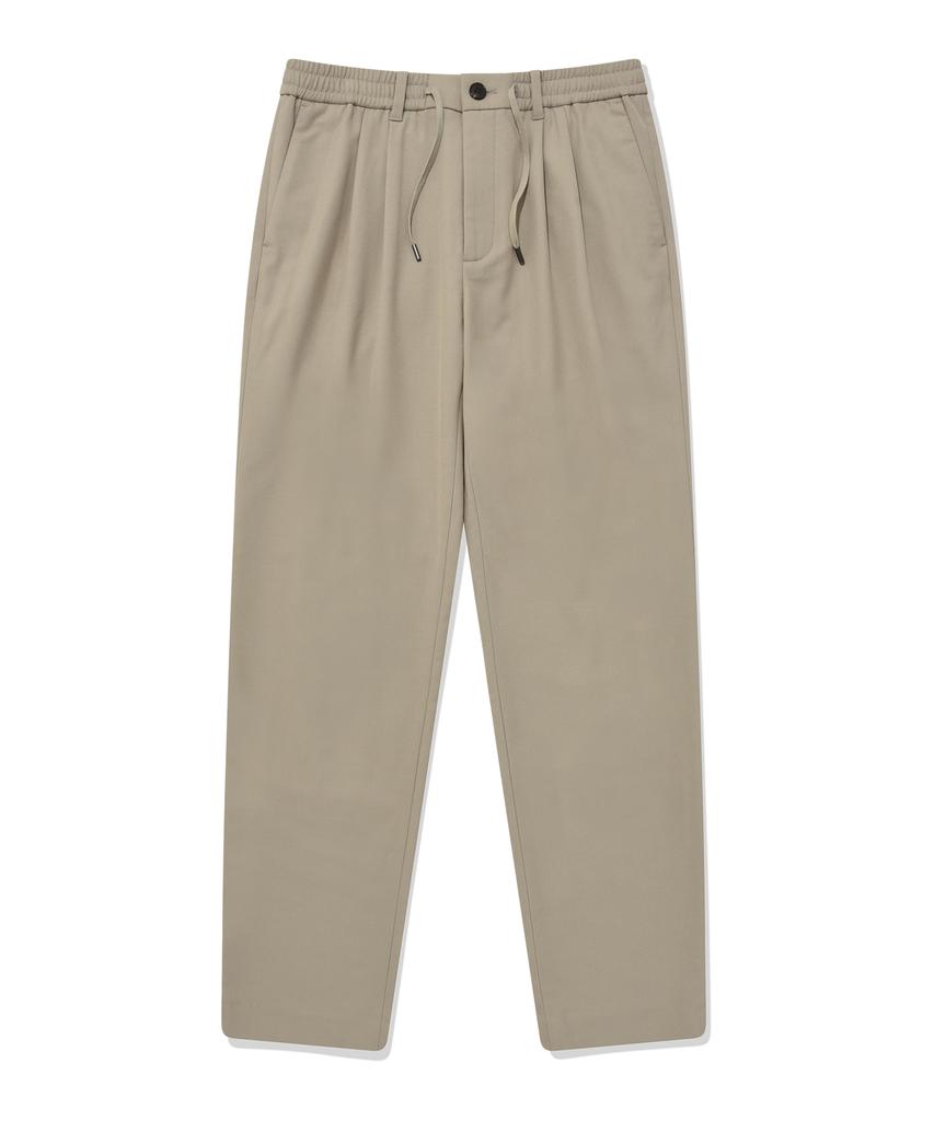 COVERNAT Slacks Fleece-Lined Slim Tapered Pants Beige