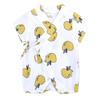 KIDDIEZOOM Summer Infant Toddler Newborn Baby Girls Lemon Printed Short Sleeve Bodysuit Casual Baby Boy Jumpsuit Clothes