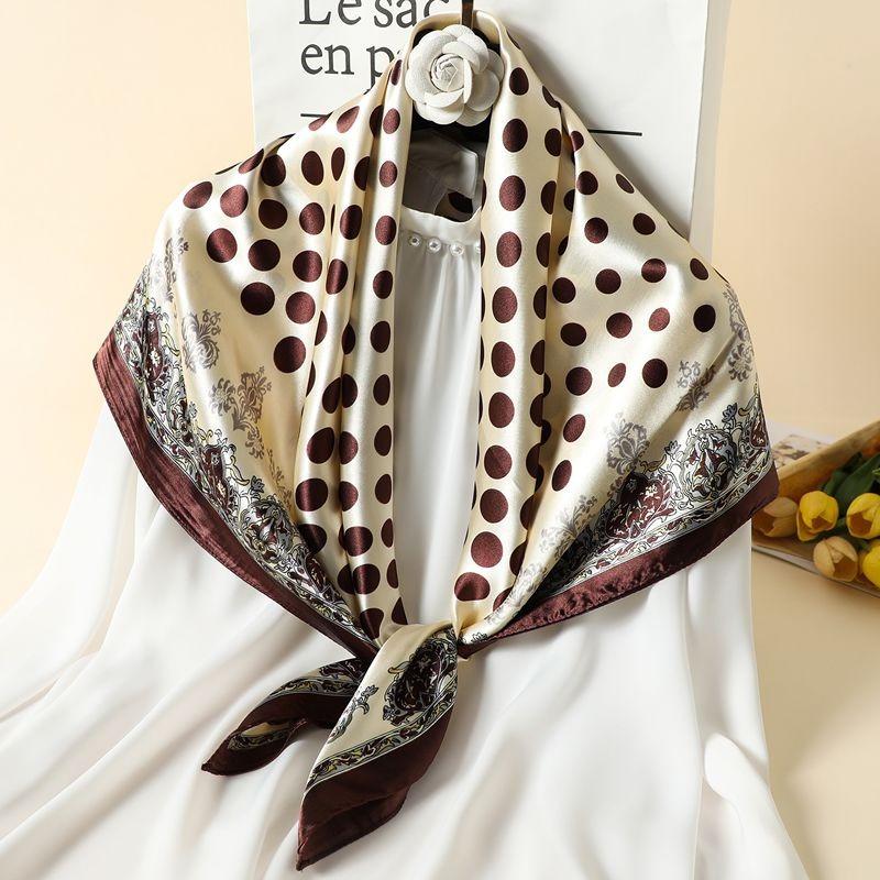 Vielseitiger Frühlings- und Herbstmode Dünner eleganter Damen-Seidenschal Atmungsaktiver Halsschal für Outdoor