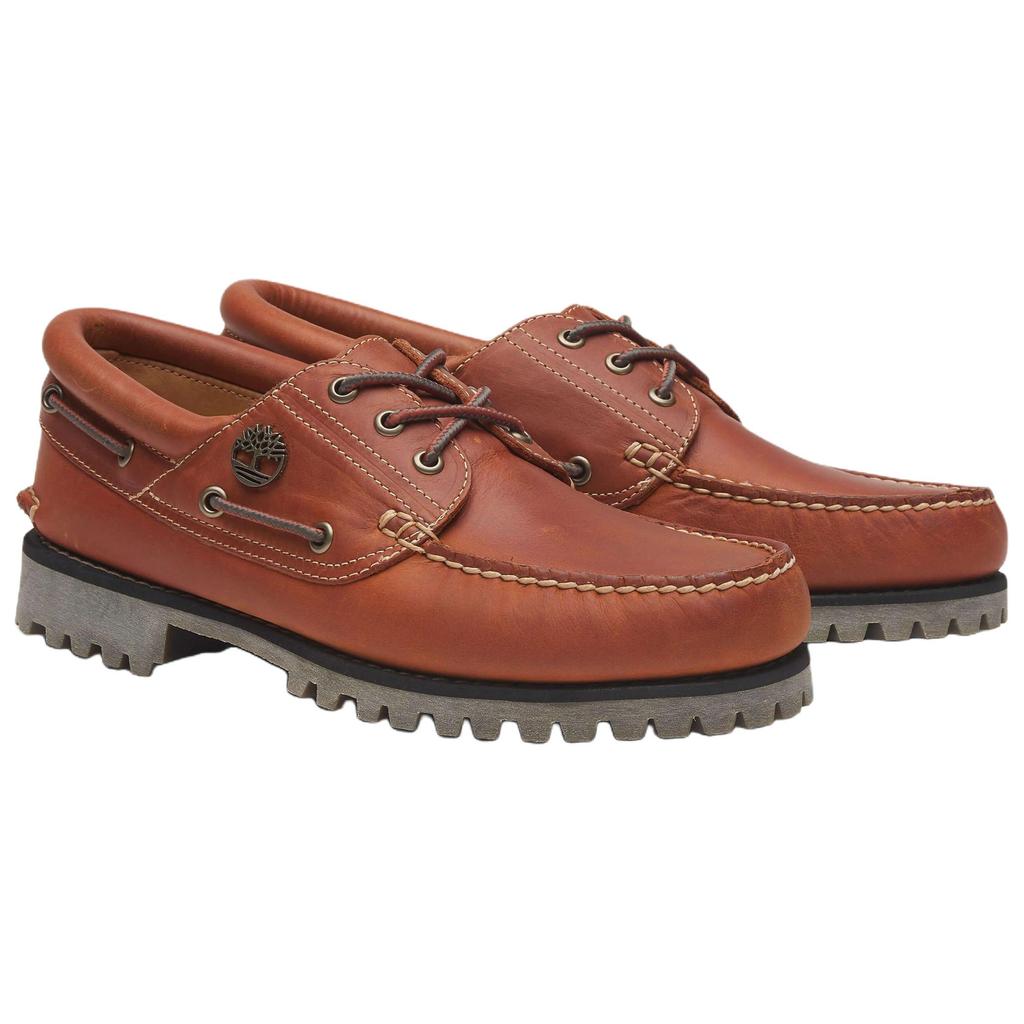 Timberland 3-Eye Versatile Comfortable Boat Shoes Men Shoes Brown TB0A2PDQEJD