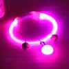 Adjustable Size LED Dog Collar Fiber Optic Material Multi-Color Light USB Rechargeable Collar Bright LED PVC Material