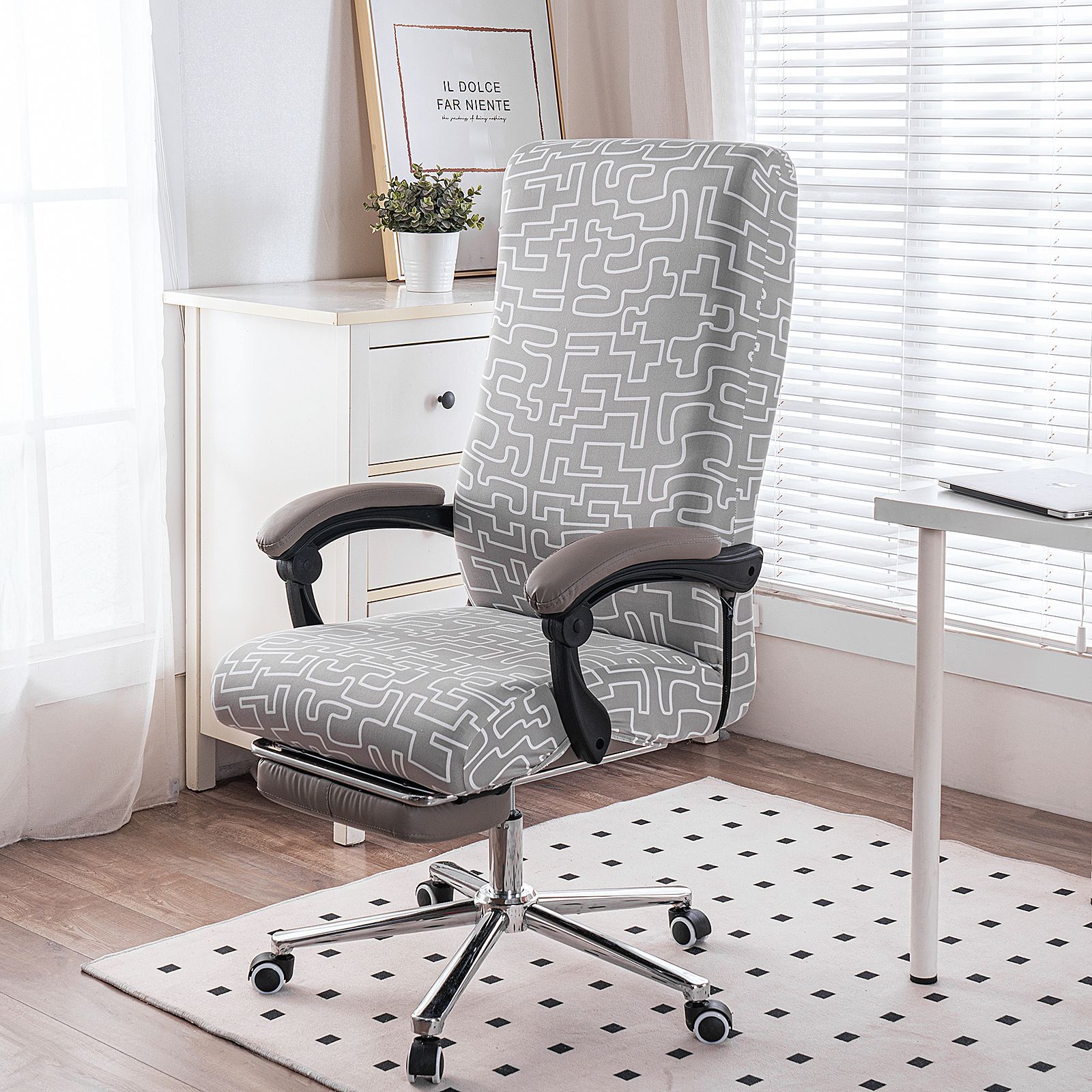 

New Color Office Zipper Chair Cover Rotating Computer Hotel Chair Cover One-Piece Armrest Elastic Boss Chair Cover Zipper chair cover one-piece