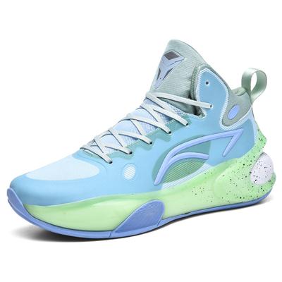 Men's and Women's Basketball Shoes Autumn and Winter Medium and High Top Zipper Lace-up Mesh Cloth Surface Non-slip Training Shoes Sports Shoes