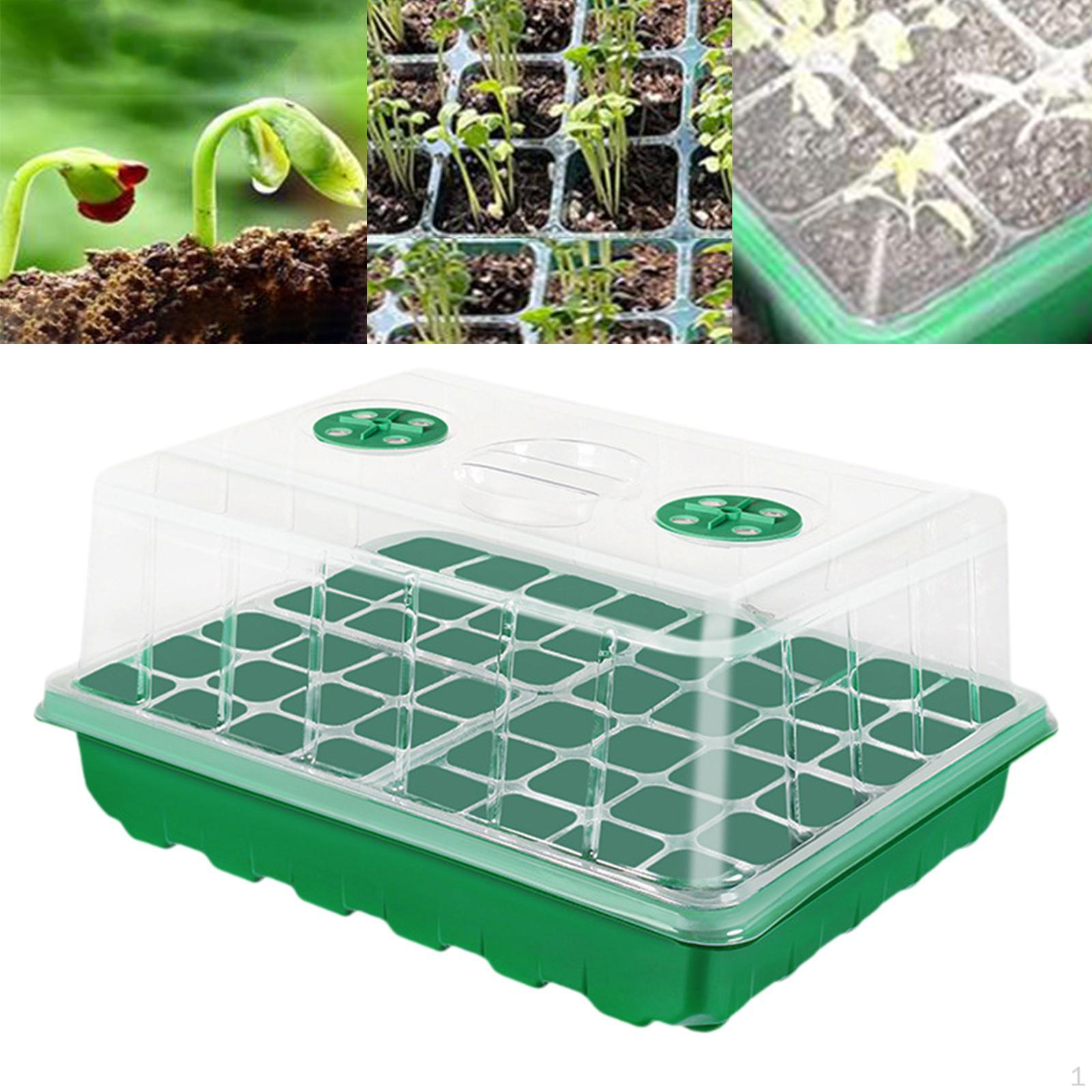 

Поддон для рассады семян, 48 отверстий, прочный, с крышкой и основанием, проращивание, проращивание