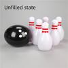 7pcs Giant Bowling Set- Durable Portable Fun Indoor/Outdoor Game for Adults, 2 Lightweight Balls& 5 White Pins with Red Accents