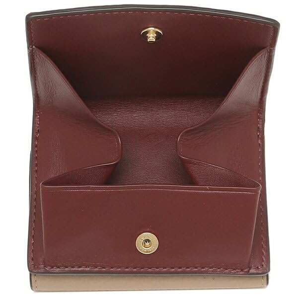 Coach Outlet Tri-fold Mini Wallet, Beige, Women's, 88666 IMTAU [Product Code]