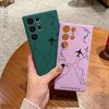Silica gel Phone Case For Samsung Galaxy S25 S24 Ultra S23 S22 S21 S20 Ultra FE Plus Note 10 20 Lite Airplane Route Desian Cover