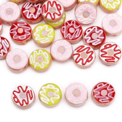 Kristallglas Donut Lose Zwischenperlen für DIY Schmuck