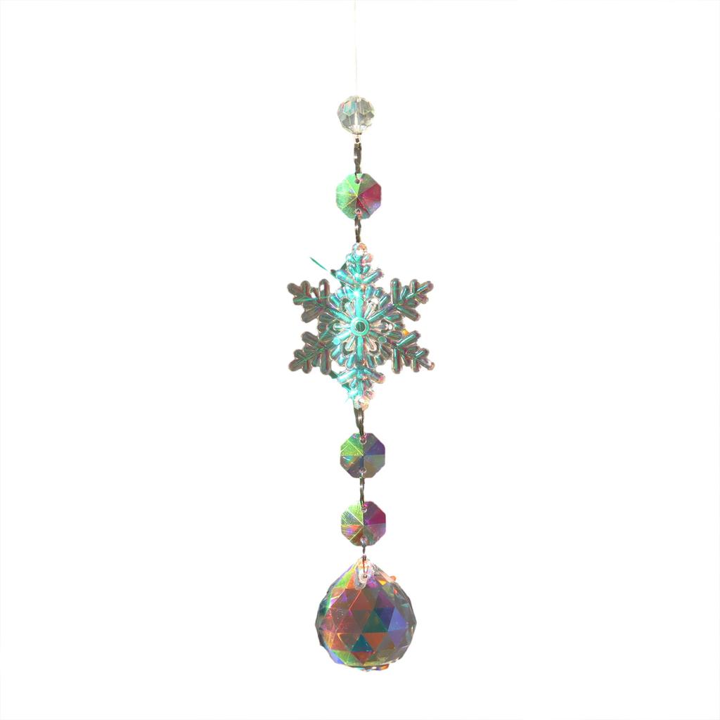 Handcrafted Crystal Suncatcher with Snowflake Diamond Christmas Decoration Unique Sun Catchers Wedding Decor