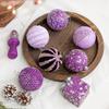 Foam Christmas Ornament Balls Purple Xmas Decor  Christmas Tree Decor
