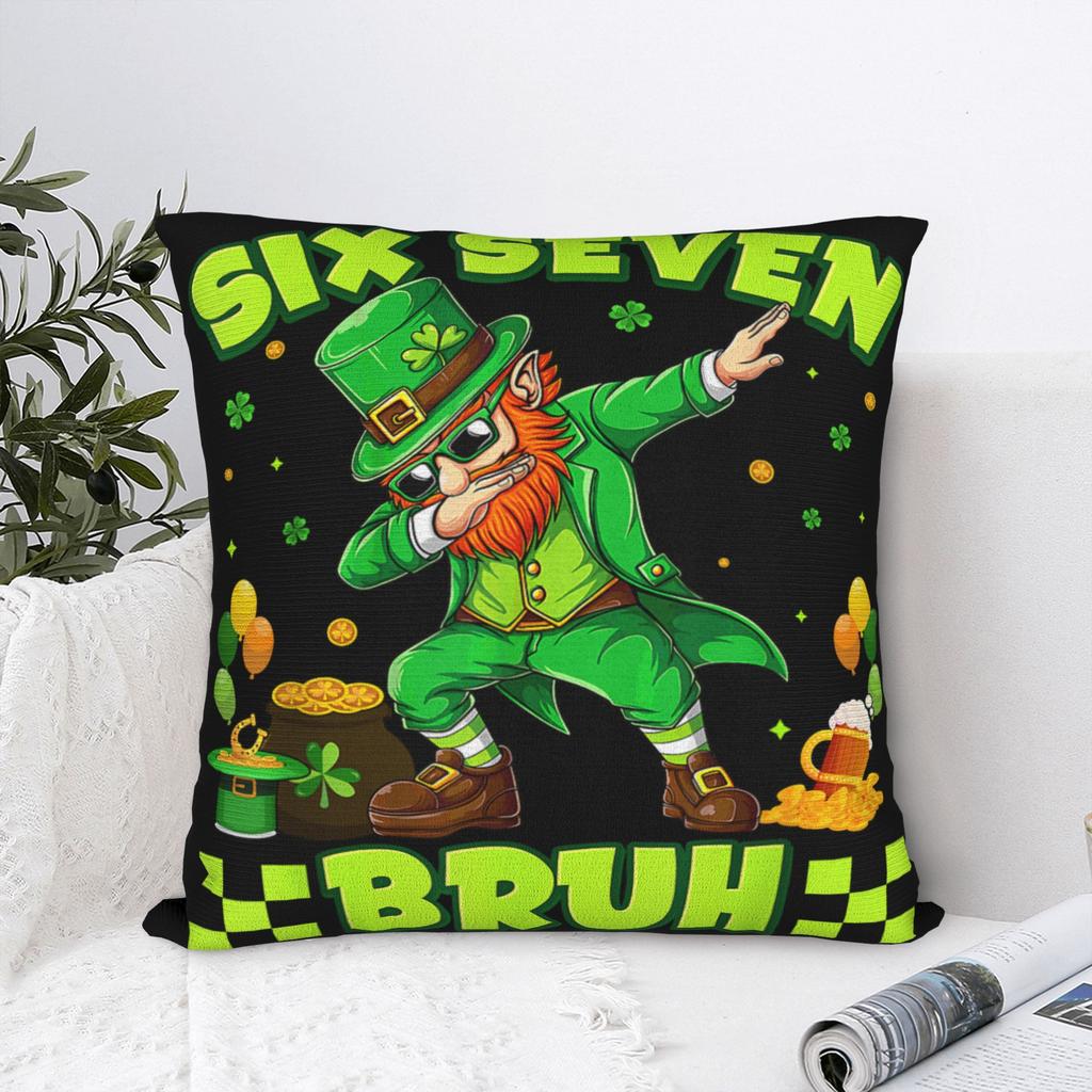Pillow Cover Six Seven Bruh 67 Funny Saint Patricks 6 7 Meme Cute Funny Pillow Case For Sofa Home Decor Pillowcases