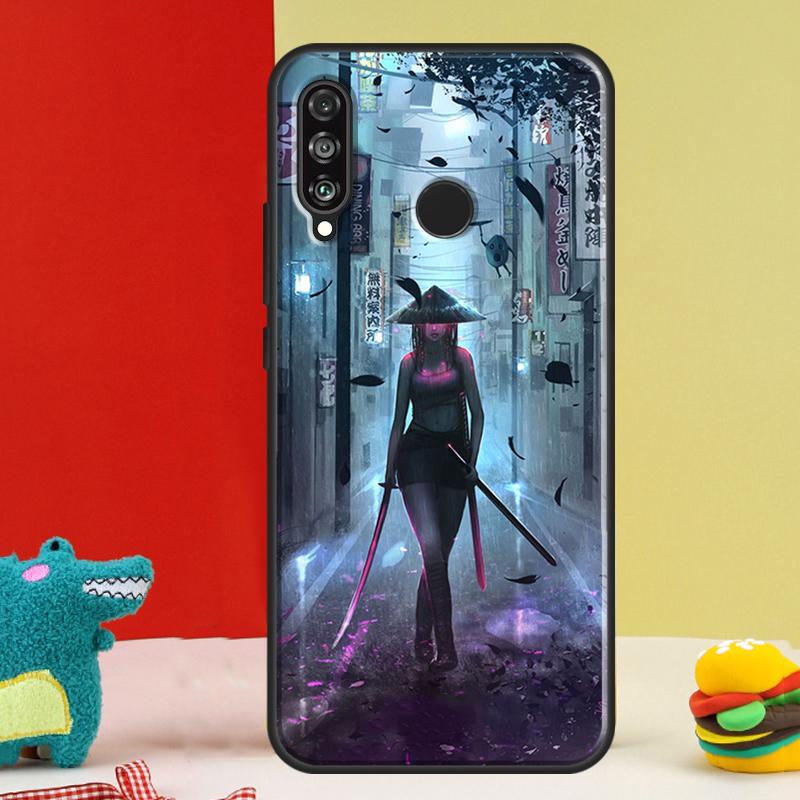 Anime Girl Samurai For Huawei Nova 5T 9 10 SE 12i 12s 11i Y91 Y90 Y60 Y70 Y72 Y61 P60 P30 Pro P20 P40 Lite Case
