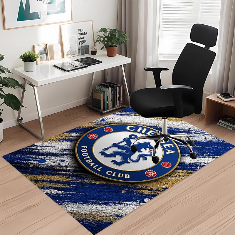 Chelsea Football Club Printed Carpet, for Office Chair Living Room Bedroom Kitchen Room Decor Gifts.