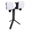 2PCS Video Light 5600K Dimmable Phone Mount Selfie Light Portable Photography Lighting with Stand for Vlogging Recording
