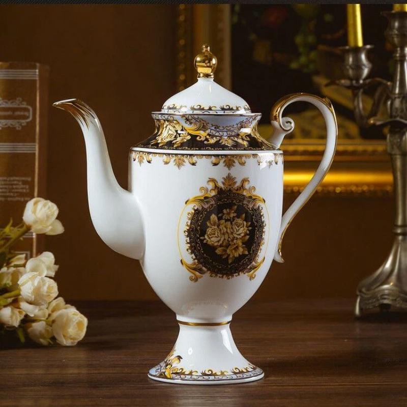 British Royal Bone China Coffee Cup and Saucer Set, Luxury Tea Cup Set for Espresso, Latte & Afternoon Tea