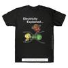 Ohm Volt Amp Electricity Explained Electrician Nerd Unisexs Cotton Tshirts Harajuku Oneck Tshirt Unisex Streetwear Hip Hop Top