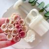 Plastic Mooncake Molds DIY Mooncake Stamps Osmanthus Shaped Baking Moulds Pastry Gadgets 3 Sizes for Mid-Autumn Festival