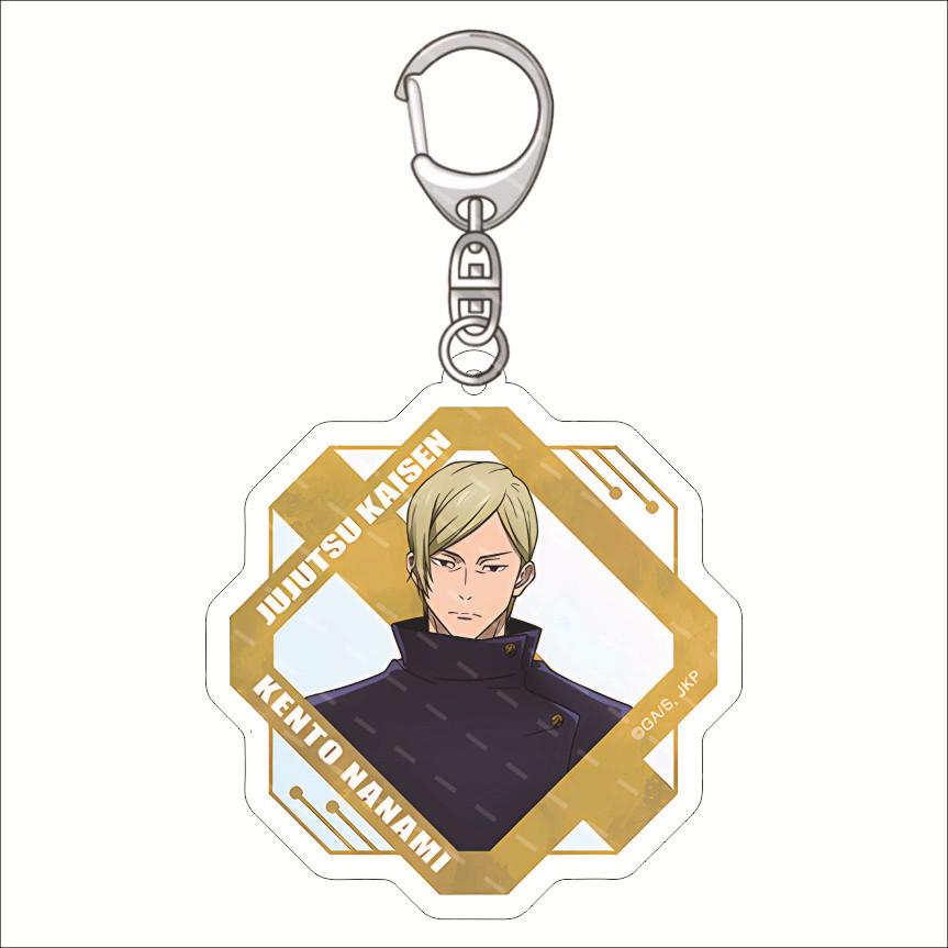 Anime Jujutsu Kaisen Keychain Q Version Satoru Gojo Geto Suguru Kugisaki Nobara Key Ring Cosplay Backpack Hanging Pendant Gift