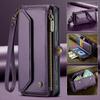 CaseMe (C36) Crossbody Wallet Case For iPhone 13 14 15 16 Pro Max Zipper Wrise Multi-functional Flip PU Leather Card Slots Holder Cover Protector