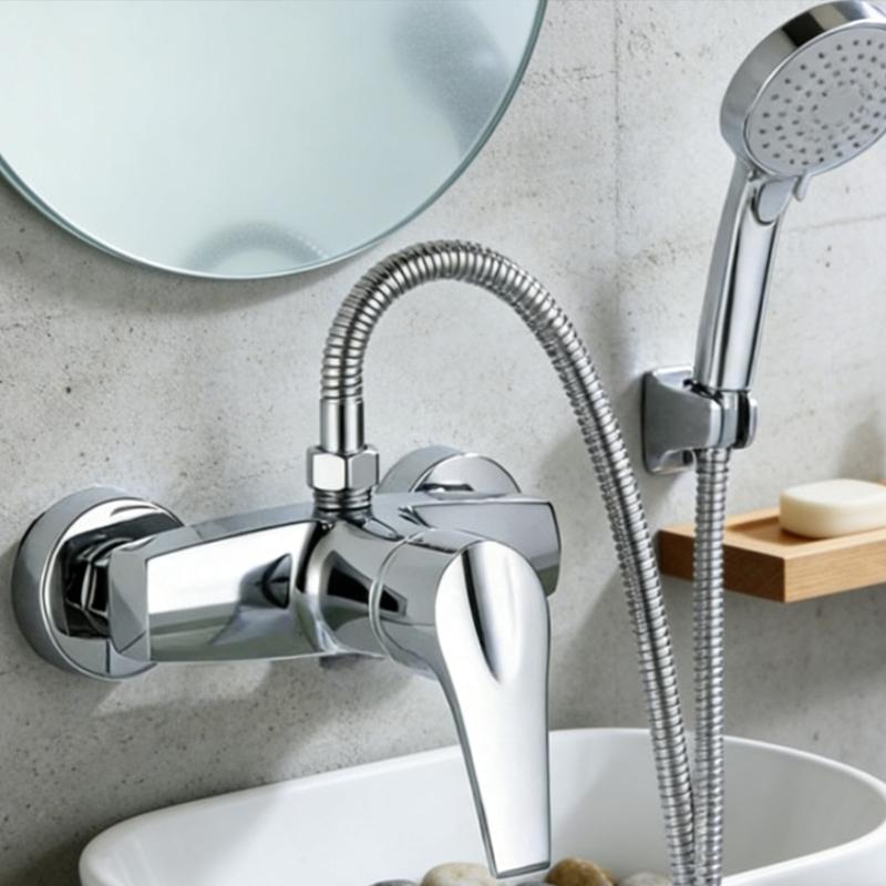 1 Stück Mischventil für Warm- und Kaltwasser, Badewannenarmatur, Wandmontage, Duscharmatur aus Edelstahl 304, Sanitärventil-Schalter