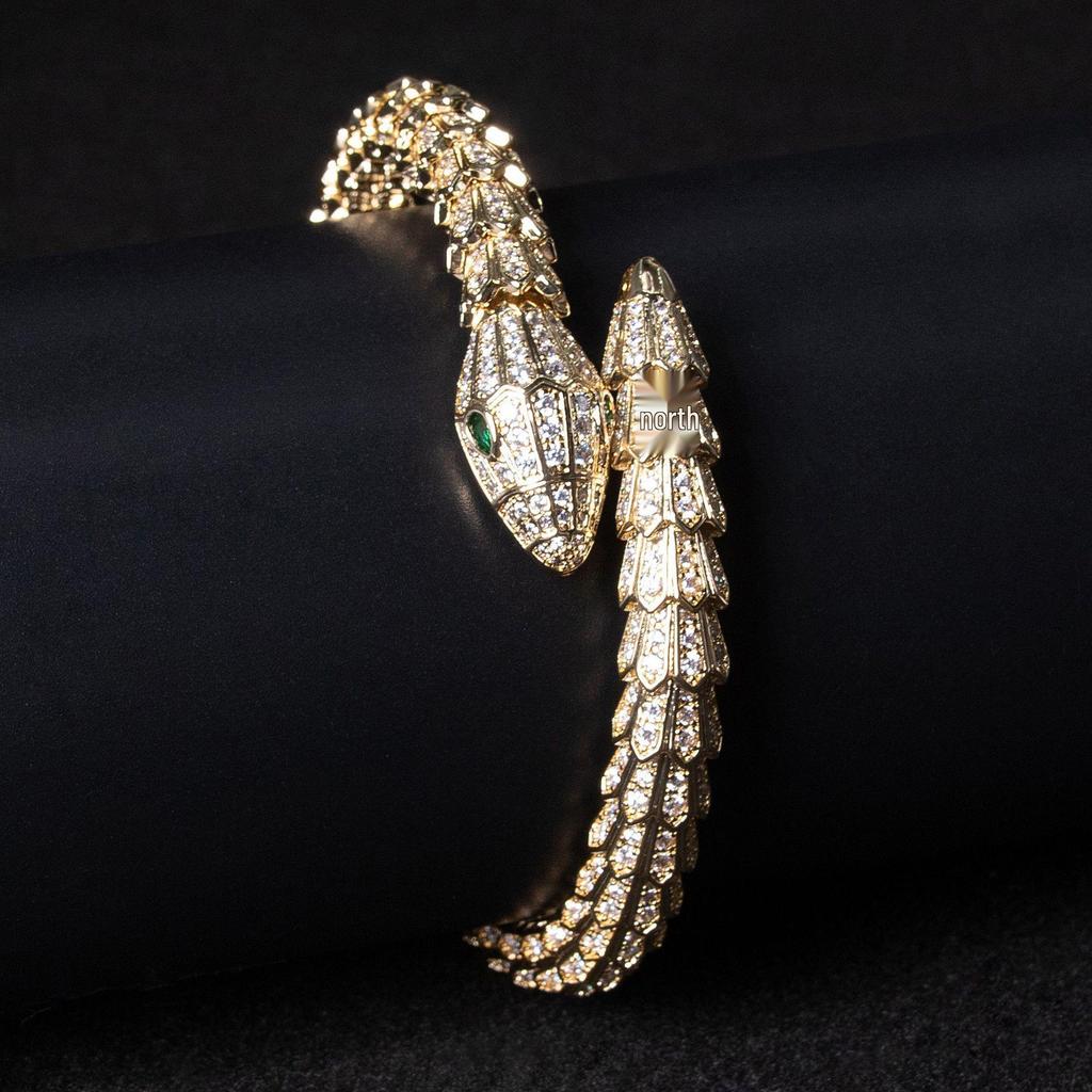 Electroplated Real Gold Spirit Snake Bracelet - Exaggerated Europe & America Style