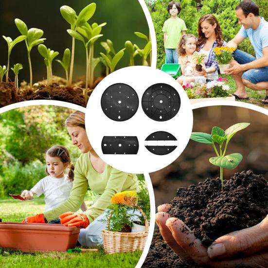 Yousheng Planter Insert Disc Round Planter Insert with Drainage Holes Reusable Plant Pot Insert Use Less Potting Soil for Tall Flower Pots