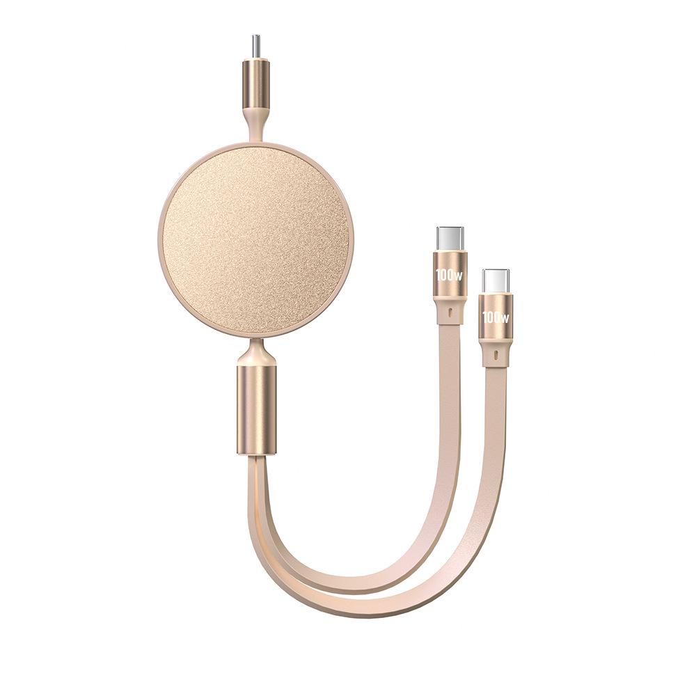 PD 100W Fast Charging Type-C to Type-C Multi-Head Cable for Laptop & Phone