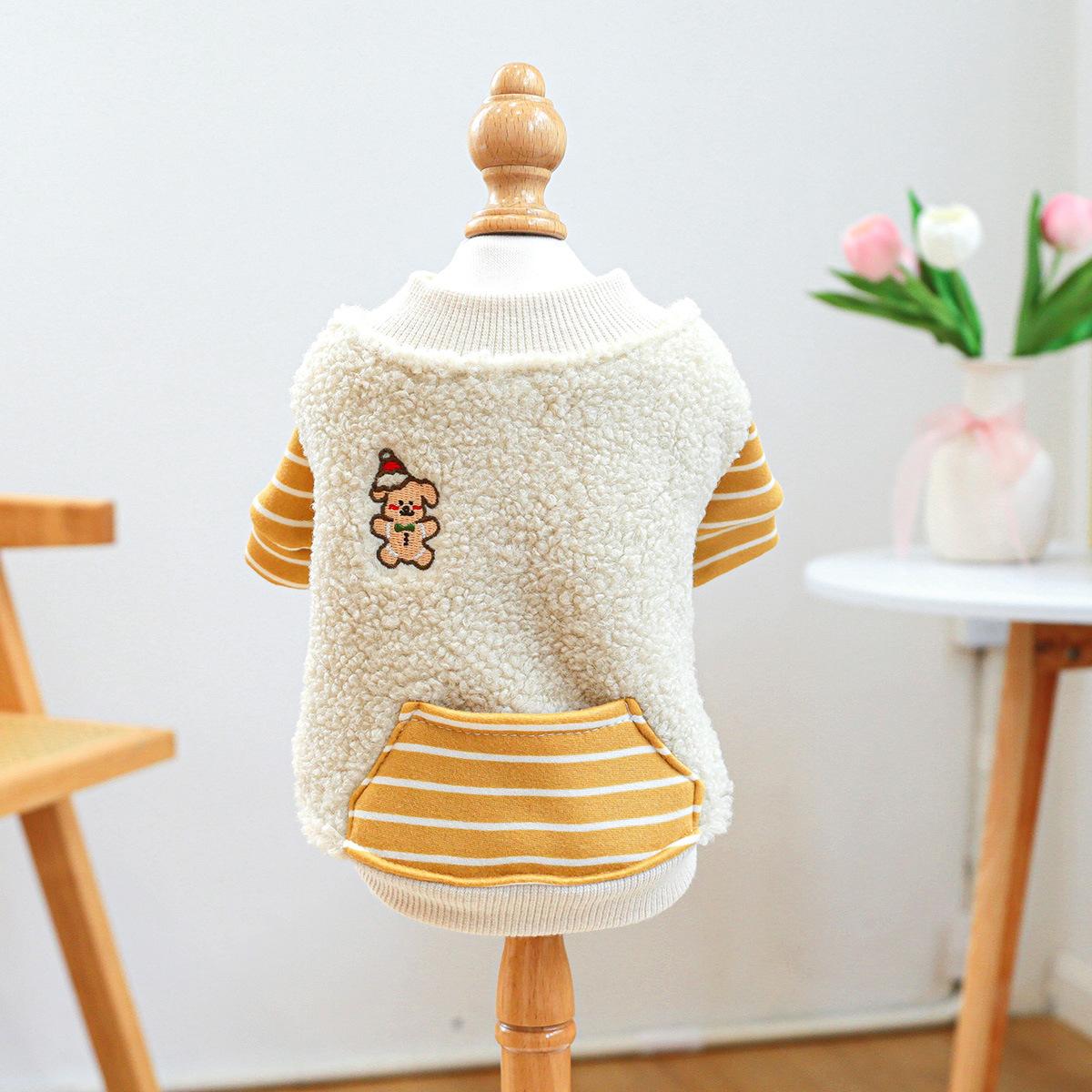 

Pet Circle, Pet Clothing Dog Cat Clothing Clothing Gingerbread Dog Sweater - Yellow Stripe xl - chest 54cm, length 40cm (approx.)