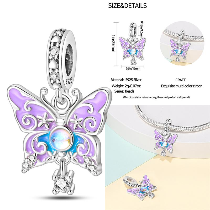 Copper Classic Purple Retro Heart Shape Lotus Angel Pattern Charms Beads Fit Necklace Bracelets Pendant Diy Jewelry