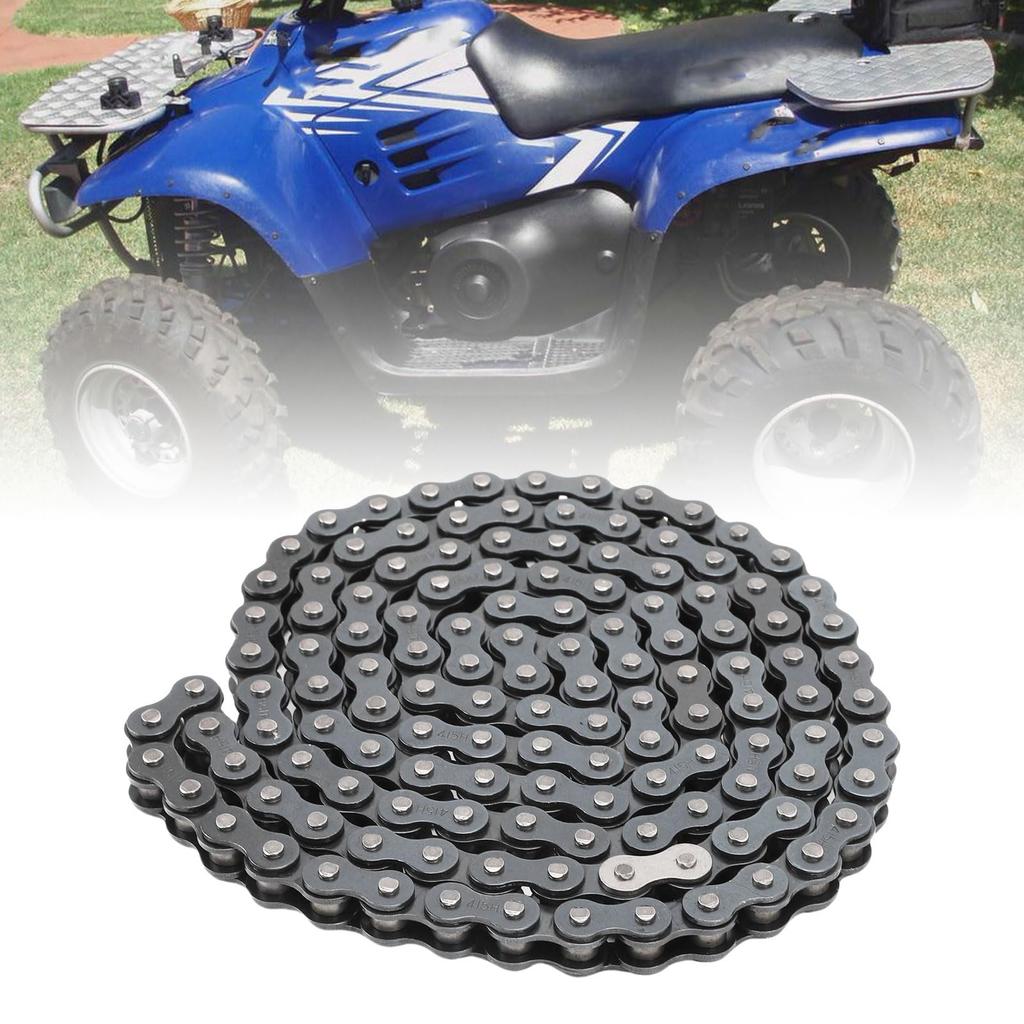 415 Chain, Heavy Duty Go Kart Off-Road Bike Drive Chain 130 Link Metal Chain