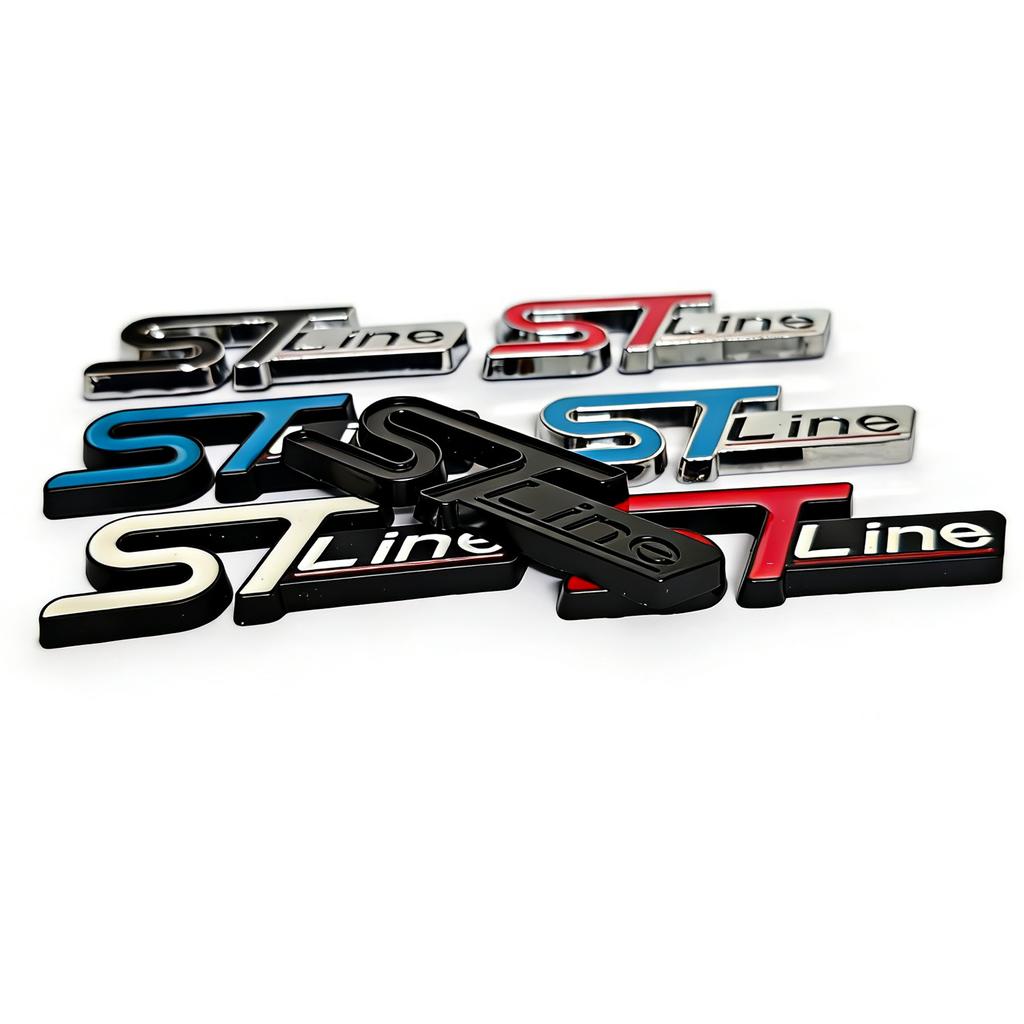 ST LINE Logo Přední Mřížka Znak Odznak Zadní Samolepka Kufru Auta Nálepky Focus Kuga Fiesta Mondeo ESCAPE Ecoboost Pro FORD