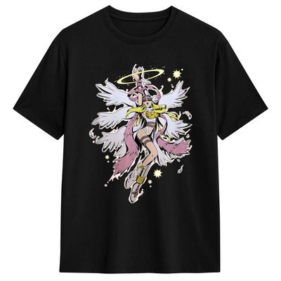 Camiseta Vintage Digimon Adventure com Caracteres Kanji para Homens Monstros Digitais 100% Algodão Roupas Camisetas Vintage de Manga Curta com Gola O
