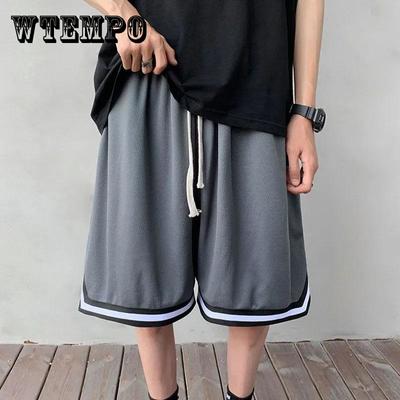 Summer Gray Sports Shorts Loose Ice Silk Cool and Breathable Five Points Beach Casual Basketball Pants Outside Wear Large Size Comfortable Shorts
