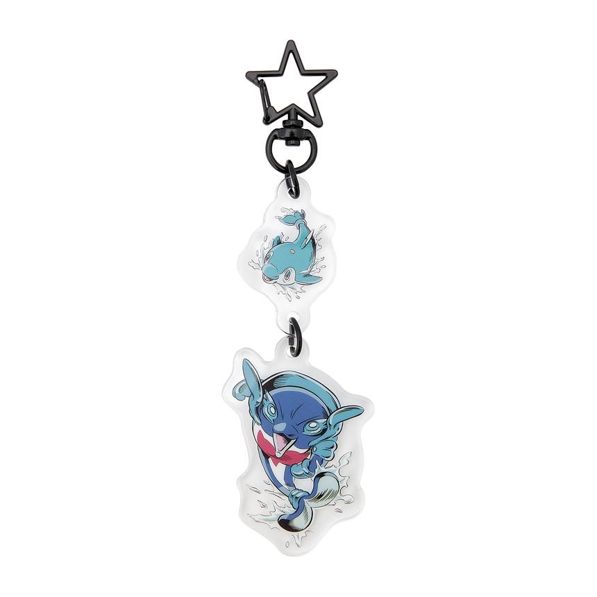 [Pokemon] Pokemon Center Acrylic Keychain SECRET of MIGHT Finizen & Palafin (Mighty Form)