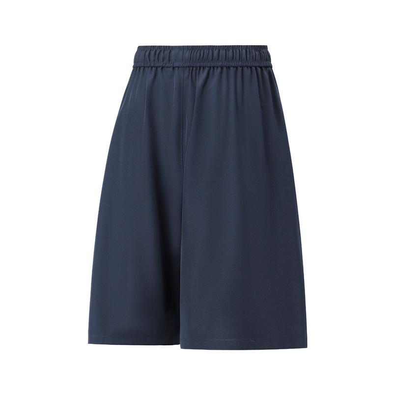Men Solid Color Casual Loose Drawstring Straight Large Size Knee Length Shorts