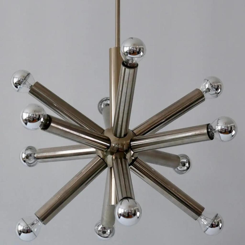 12ramenný moderní lustr Sputnik z poloviny století, unikátní design, elegantní závěsná lampa