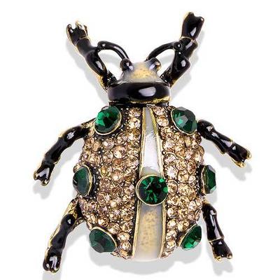 Broche Versátil de Animal Escarabajo, Moda Diamante Escarabajo Escarabajo Broche Pin