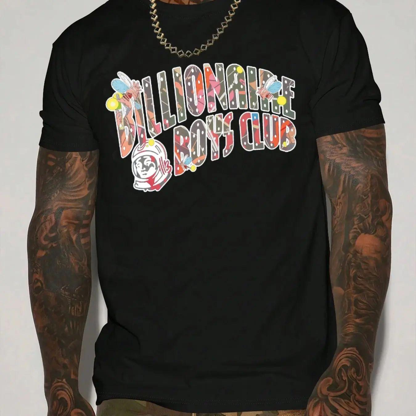 

American Trend Printed T-Shirt Billionaire Boys Club Casual Style Summer New Men s and Women s Retro Fashion Streetwear L