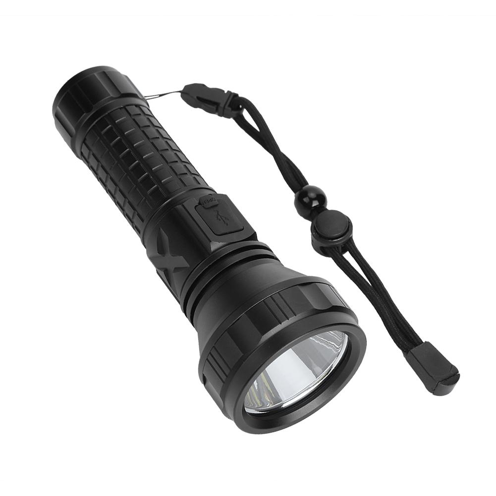 SST40 LED Flashlight USB Rechargeable 7000K 1600lm 3 Lighting Mode IPX5 Waterproof for Outdoor