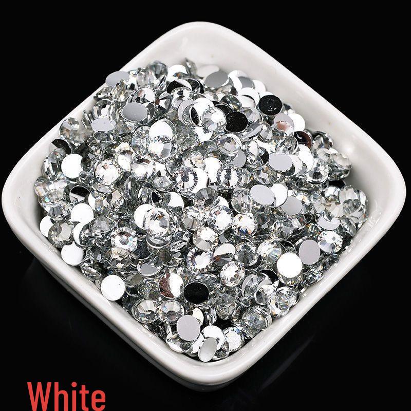 2-6mm Round Flatback Resin Rhinestones for DIY Phone Cases & Nail Art - Imitation Austrian Design