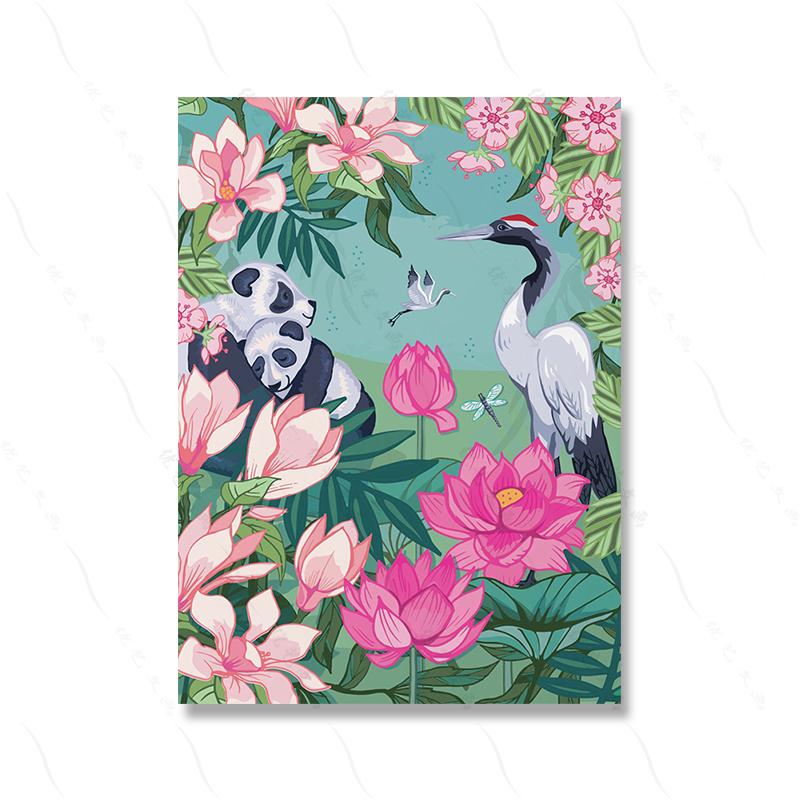 Wall Art Prints Plant Animal Illustrated Exotic Birds Flowers Canvas Painting Room Home Decor Tropical Abstract Landscape Mural