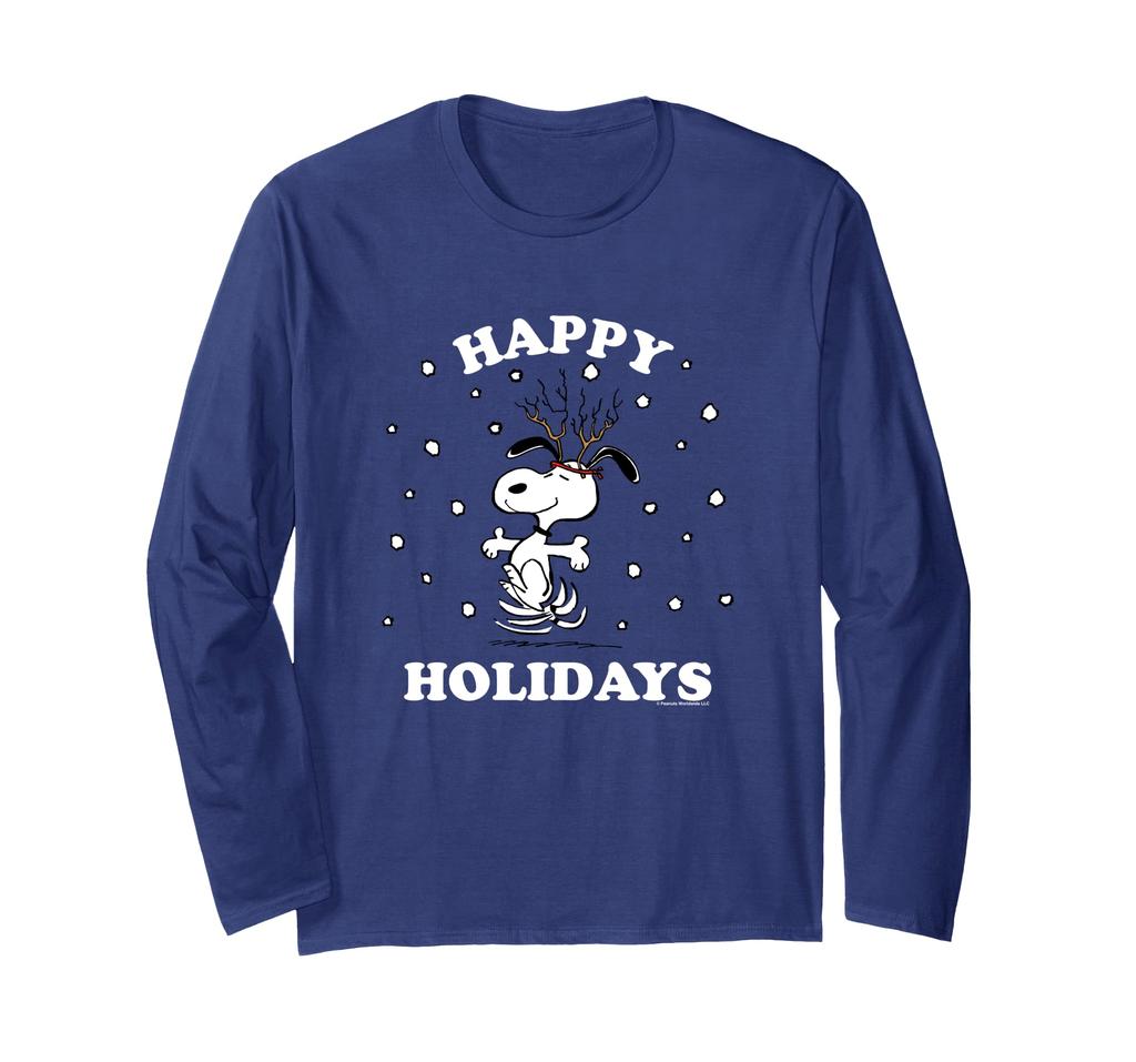 Peanuts Christmas Happy Holiday Snoopy Long Sleeve T-Shirt