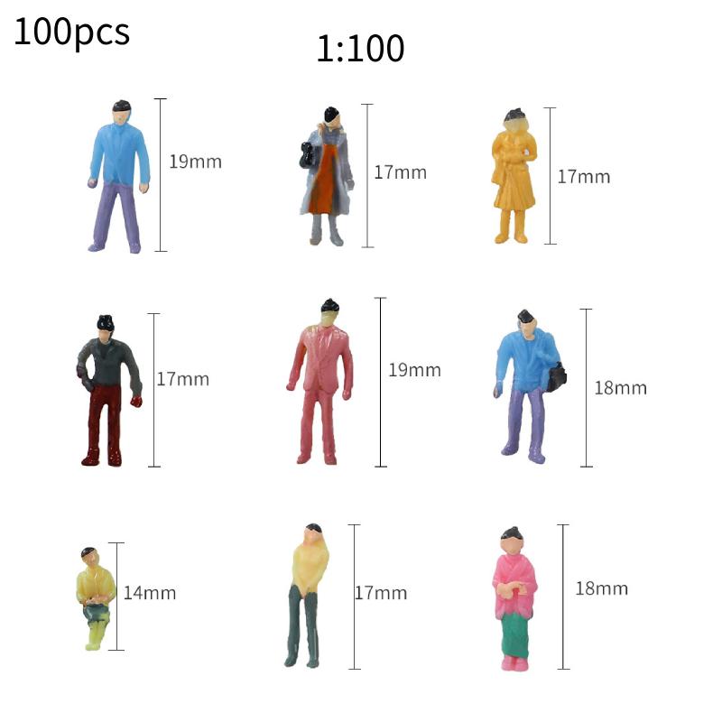 

11001200 Миниатюрные фигурки 100 шт. Модельные люди Макет песочного стола Здание Style A