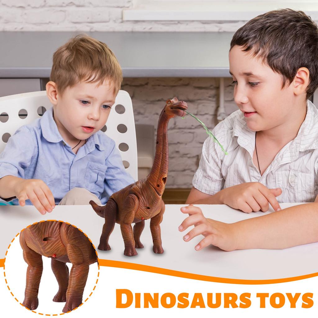 Brown Grass Biting Egg Laying Serpents,Electric Walking Dinosaur Toy , Educational Dinosaur Action Figure