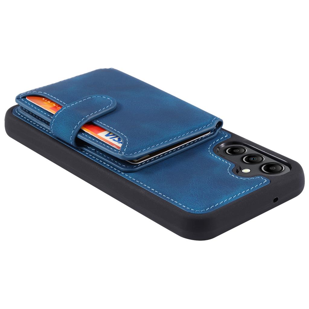 For Samsung Galaxy A35 5G Case RFID Blocking Wallet Leather Coated TPU Kickstand Cover